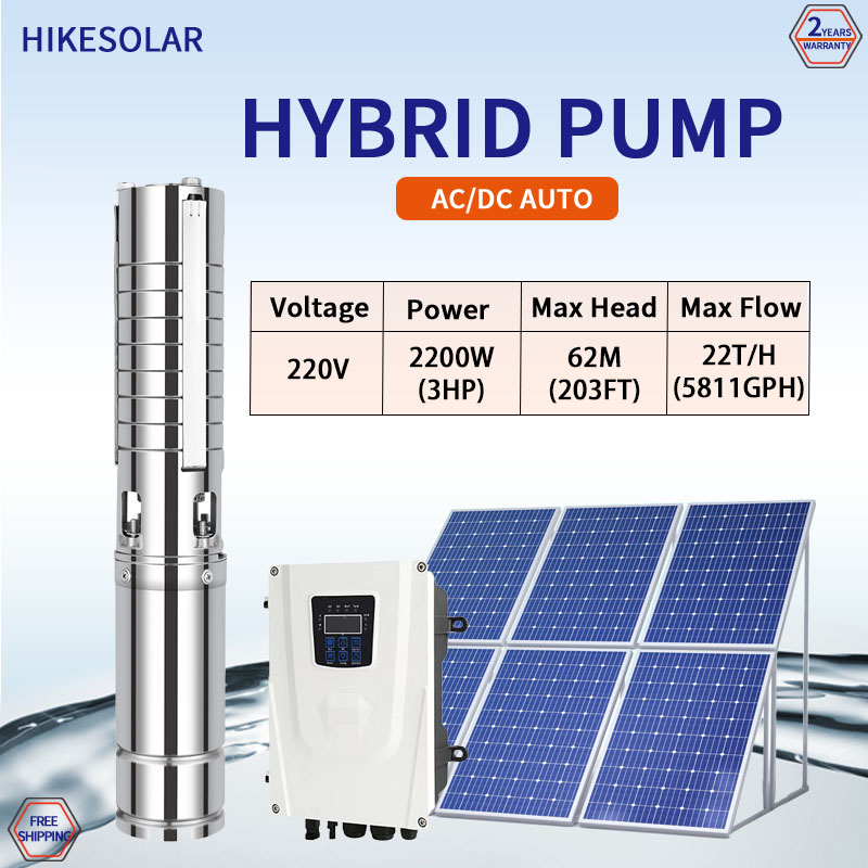 Hybrid DC AC Solar Powered Hig - Farming Pump For Agriculture 评论和价格