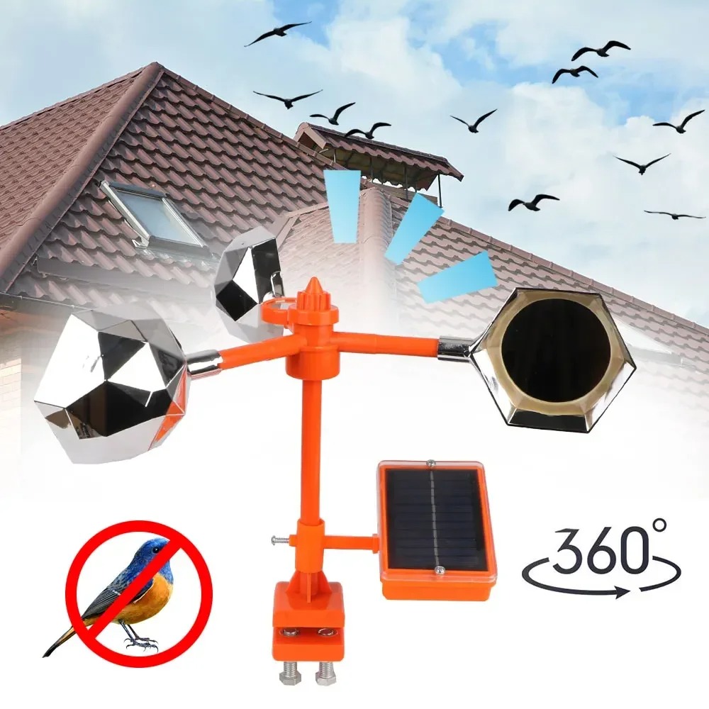 Solar Wind Powered 360° Bird R - Solar Bird Scarer 评论和价格